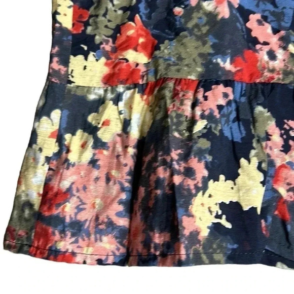 LOUVE blouse SMALL,boho,cottage core,Peplum,scoop neck,loose fit,🇨🇦,sleeveless - Picture 13 of 15